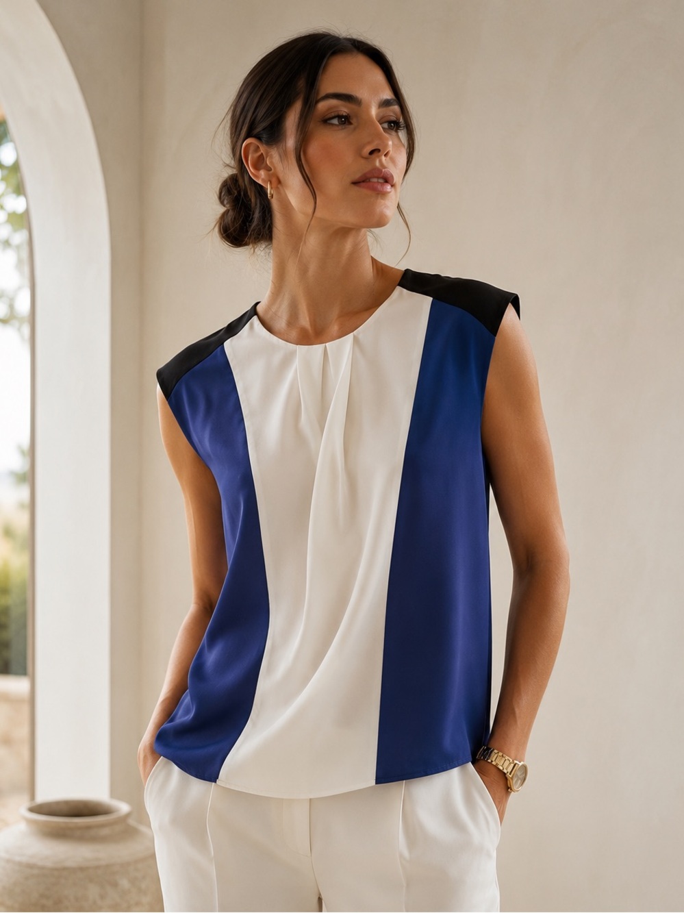NWT Kut From The Kloth Color Block Sleeveless Top